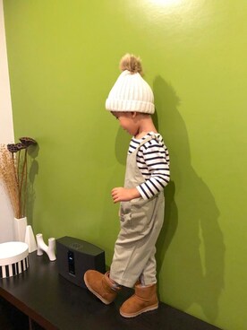 「秋サロペ2018たけのこ派」｜rayさん（キッズ・90cm）の秋コーディネート