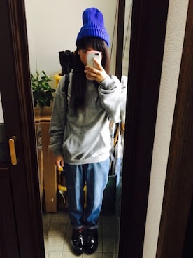 「Honeys（ハニーズ）のアイテム（ドレスシューズ）」を使った、ゆ-あさん（レディース・151cm）の冬コーディネート
