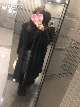 「CIAOPANIC TYPY（チャオパニックティピー）のアイテム（ムートンコート）」を使った、zoochanさん（レディース・153cm）の冬コーディネート