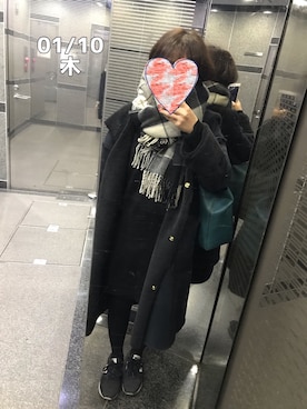 「CIAOPANIC TYPY（チャオパニックティピー）のアイテム（ムートンコート）」を使った、zoochanさん（レディース・153cm）の冬コーディネート