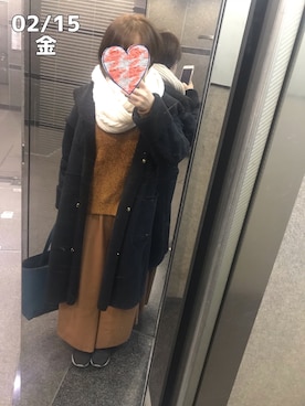「CIAOPANIC TYPY（チャオパニックティピー）のアイテム（ムートンコート）」を使った、zoochanさん（レディース・153cm）の冬コーディネート