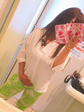 「LIPSERVICE（リップサービス）のアイテム（PC・スマホグッズ/家電）」を使った、LUVLINAさん（レディース・160cm）の夏コーディネート