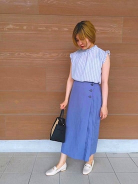 「Te chichi TERRASSE」｜「アイテム（パンツ）」を使った、kiyoriさん（レディース・157cm）の夏コーディネート