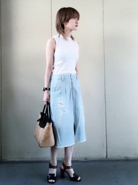 「JIL SANDER NAVY（ジルサンダーネイビー）のアイテム」を使った、t  i c aさん（レディース・153cm）の秋コーディネート