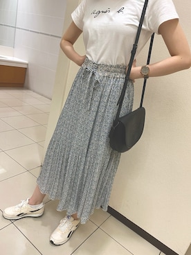 「Marc by Marc Jacobs（マークバイマークジェイコブス）のアイテム（アナログ腕時計）」を使った、りんこさん（レディース・165cm）の夏コーディネート