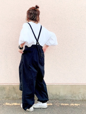 「Antgauge（アントゲージ）のアイテム（オールインワン・サロペット）」を使った、hiiiii27さん（レディース・160cm）の春コーディネート