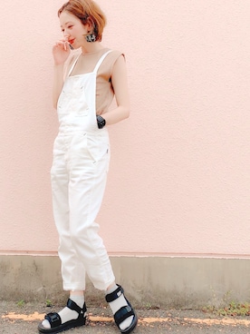 「Antgauge（アントゲージ）のアイテム（オールインワン・サロペット）」を使った、hiiiii27さん（レディース・160cm）の夏コーディネート