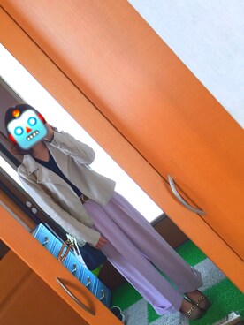 「PAGEBOY」｜「アイテム（ライダースジャケット）」を使った、ゆずさん（レディース・151cm）の春コーディネート