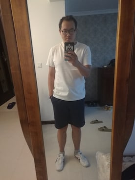 「アイテム（カーゴパンツ）」を使った、听雨さん（メンズ・179cm・30代）の夏コーディネート