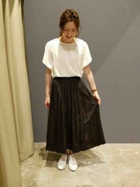 「ハイウエストスカート」｜Chikaさん（レディース・163cm）の夏コーディネート