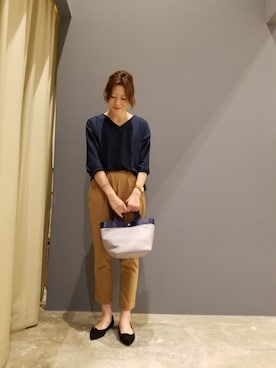 「パンプス 黒」｜Chikaさん（レディース・163cm）の秋コーディネート