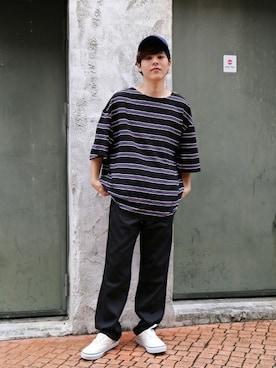 「revertical（リバーティカル）のアイテム」を使った、yoshiさん（メンズ・165cm）の夏コーディネート