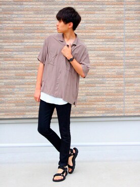 「STUDIOUS（ステュディオス）のアイテム（パンツ）」を使った、SHOTAさん（メンズ・176cm）の夏コーディネート