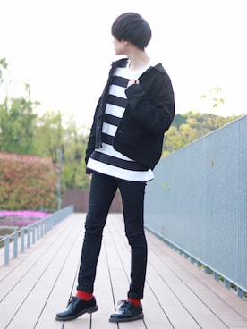 「アイテム（カバーオール）」を使った、SHOTAさん（メンズ・176cm・10代）の春コーディネート
