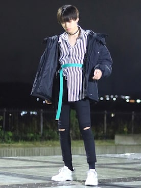 「H&M（エイチ・アンド・エム）のアイテム（トップス）」を使った、SHOTAさん（メンズ・176cm）の秋コーディネート