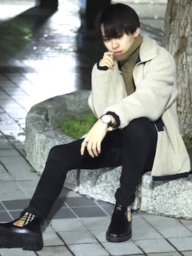 「FOSSIL（フォッシル）のアイテム」を使った、SHOTAさん（メンズ・176cm）の秋コーディネート
