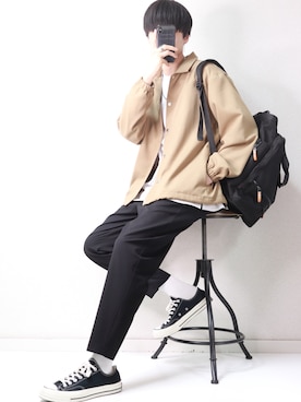 「STUDIOUS（ステュディオス）のアイテム（ジャケット/アウター）」を使った、SHOTAさん（メンズ・176cm）の春コーディネート