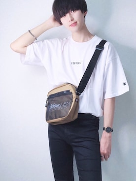 「韓国コーデ」｜「アイテム（音楽/本・雑誌）」を使った、SHOTAさん（メンズ・176cm）の春コーディネート