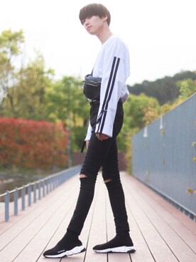 「スピードトレーナー」｜SHOTAさん（メンズ・176cm）の春コーディネート