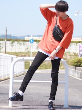 「RAGEBLUE（レイジブルー）のアイテム（シューズ）」を使った、SHOTAさん（メンズ・176cm）の春コーディネート