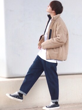 「KANGOL（カンゴール）のアイテム（ジャケット/アウター）」を使った、SHOTAさん（メンズ・176cm）の秋コーディネート