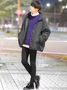 「RAGEBLUE（レイジブルー）のアイテム（シューズ）」を使った、SHOTAさん（メンズ・176cm）の冬コーディネート