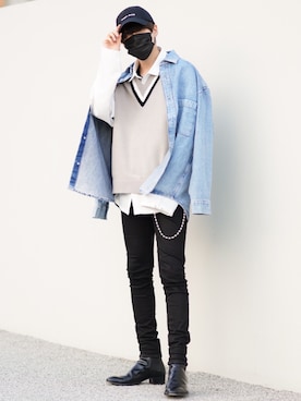 「SPINNS（スピンズ）のアイテム」を使った、SHOTAさん（メンズ・176cm）の冬コーディネート