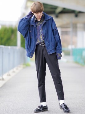 「CASPER JOHN（キャスパージョン）のアイテム（デニムジャケット）」を使った、SHOTAさん（メンズ・176cm）の春コーディネート