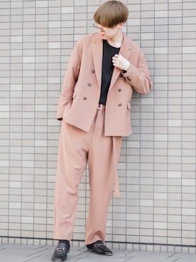 「BASQUE magenta（バスクマゼンタ）のアイテム（Tシャツ/カットソー）」を使った、SHOTAさん（メンズ・176cm）の春コーディネート