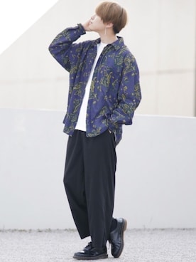 「Dr. Martens（ドクターマーチン）のアイテム（その他シューズ）」を使った、SHOTAさん（メンズ・176cm）の春コーディネート
