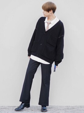 「Saint Laurent（サンローラン）のアイテム（シューズ）」を使った、SHOTAさん（メンズ・176cm）の春コーディネート