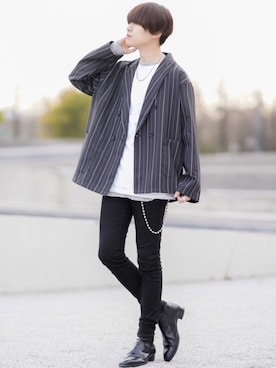 「SPINNS（スピンズ）のアイテム」を使った、SHOTAさん（メンズ・176cm）の冬コーディネート