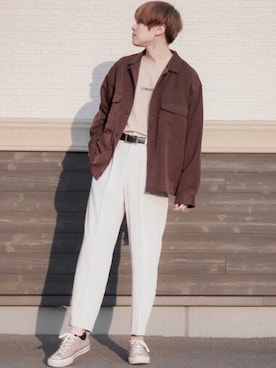 「CONVERSE（コンバース）のアイテム（トップス）」を使った、SHOTAさん（メンズ・176cm）の春コーディネート