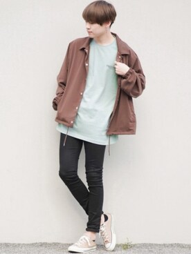 「RAGEBLUE（レイジブルー）のアイテム（Tシャツ/カットソー）」を使った、SHOTAさん（メンズ・176cm）の春コーディネート