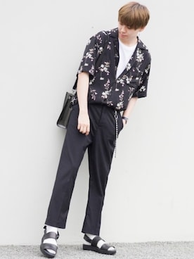 「Pledge（プレッジ）のアイテム」を使った、SHOTAさん（メンズ・176cm）の夏コーディネート