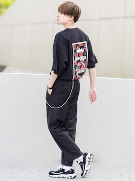 「SKECHERS（スケッチャーズ）のアイテム」を使った、SHOTAさん（メンズ・176cm）の夏コーディネート