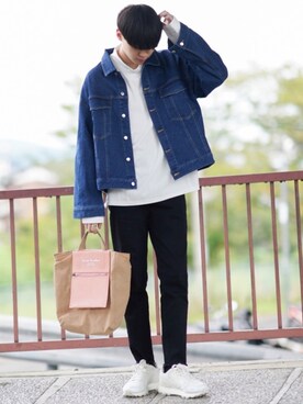 「LILL（リル）のアイテム（デニムジャケット）」を使った、SHOTAさん（メンズ・176cm）の秋コーディネート
