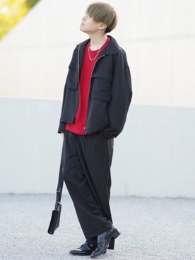 「Saint Laurent（サンローラン）のアイテム（シューズ）」を使った、SHOTAさん（メンズ・176cm）の夏コーディネート