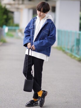 「LILL（リル）のアイテム（デニムジャケット）」を使った、SHOTAさん（メンズ・176cm）の秋コーディネート