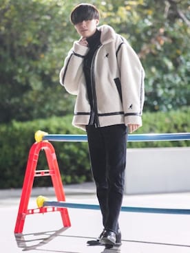 「KANGOL（カンゴール）のアイテム（ジャケット/アウター）」を使った、SHOTAさん（メンズ・176cm）の秋コーディネート
