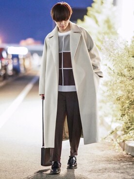 「チェック柄に恋してる」｜「アイテム（その他アウター）」を使った、SHOTAさん（メンズ・176cm）の秋コーディネート