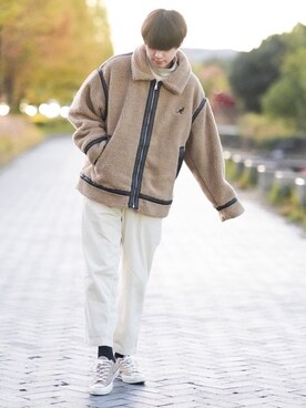 「KANGOL（カンゴール）のアイテム（ジャケット/アウター）」を使った、SHOTAさん（メンズ・176cm）の秋コーディネート