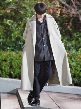 「RAGEBLUE（レイジブルー）のアイテム（ローファー）」を使った、SHOTAさん（メンズ・176cm）の秋コーディネート