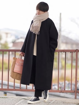 「Acne Studios（アクネストゥディオズ）のアイテム（バッグ）」を使った、SHOTAさん（メンズ・176cm）の冬コーディネート