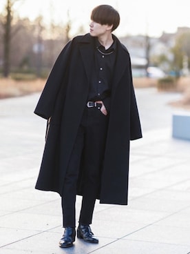 「Saint Laurent（サンローラン）のアイテム」を使った、SHOTAさん（メンズ・176cm）の冬コーディネート