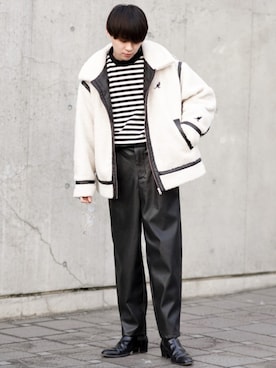 「KANGOL（カンゴール）のアイテム（ジャケット/アウター）」を使った、SHOTAさん（メンズ・176cm）の冬コーディネート