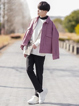 「RAGEBLUE（レイジブルー）のアイテム（ブルゾン）」を使った、SHOTAさん（メンズ・176cm）の冬コーディネート