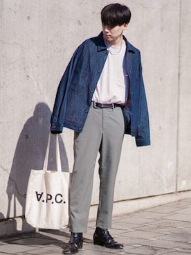 「Saint Laurent（サンローラン）のアイテム」を使った、SHOTAさん（メンズ・176cm）の冬コーディネート