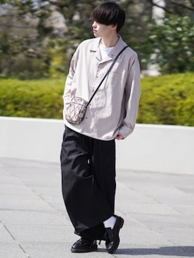 「RAGEBLUE（レイジブルー）のアイテム（ショルダーバッグ）」を使った、SHOTAさん（メンズ・176cm）の春コーディネート