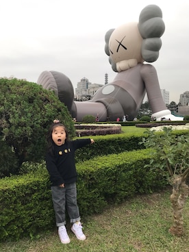 「SPAO（スパオ）のアイテム」を使った、coco and doreenさん（キッズ・100cm）の冬コーディネート